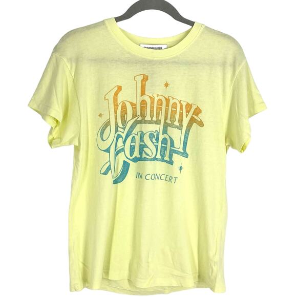 Daydreamer Johnny Cash A Thing Called Love Tour Tee Yellow Small NEW - Picture 1 of 4